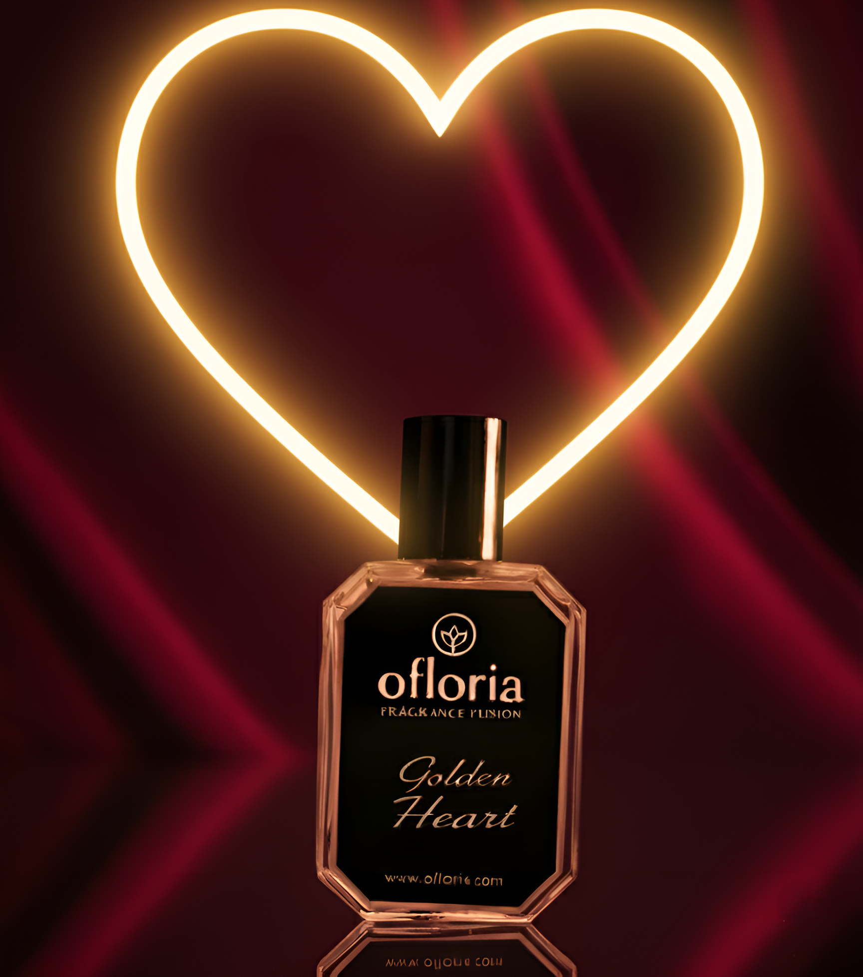 Golden Heart 50ml Eau De Parfum bottle - long-lasting fruity leather men's scent inspired by Janan Gold Edition