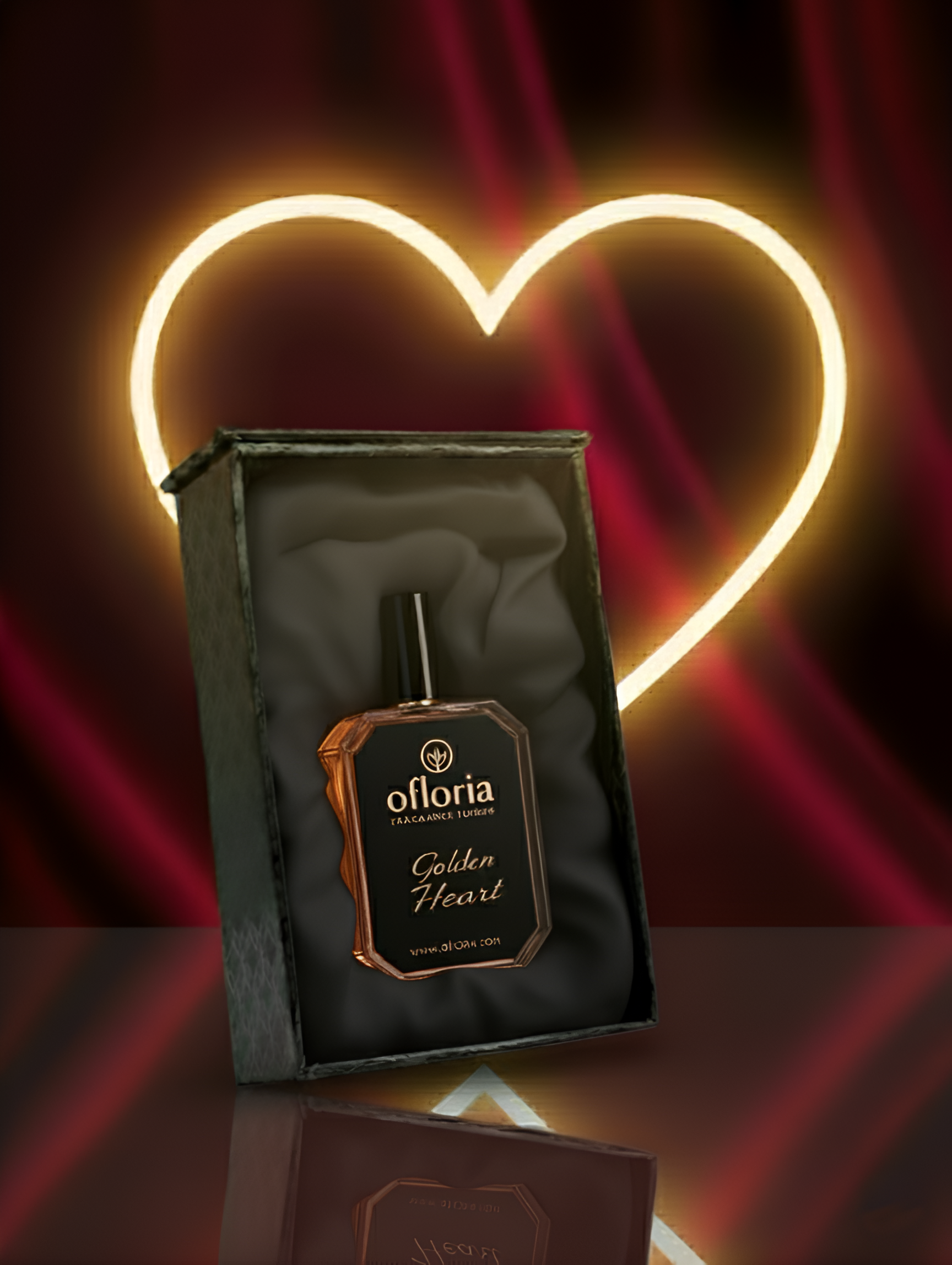 Golden Heart 50ml Eau De Parfum bottle - long-lasting fruity leather men's scent inspired by Janan Gold Edition